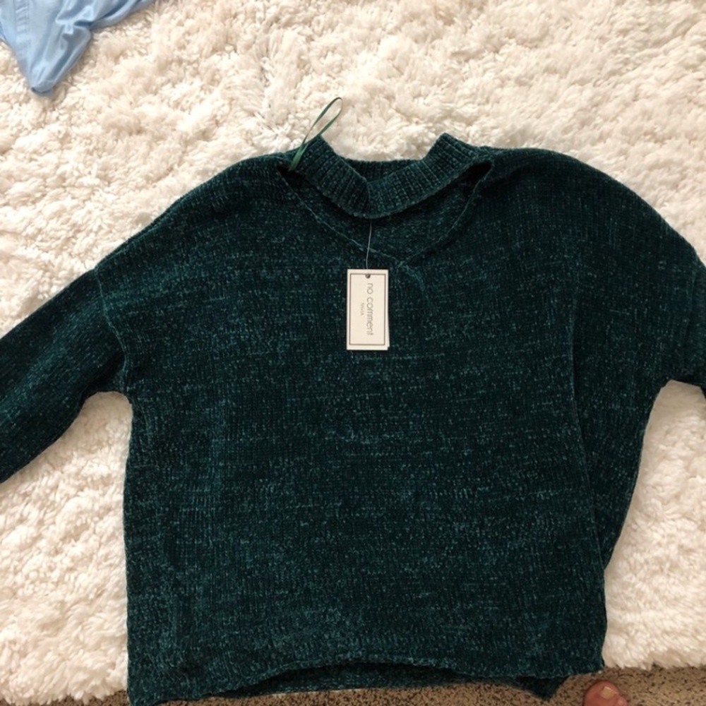 Forest green chenille sweater